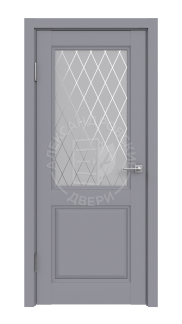 Межкомнатная дверь Каролина 1 (Эмаль серая, Ромб)
